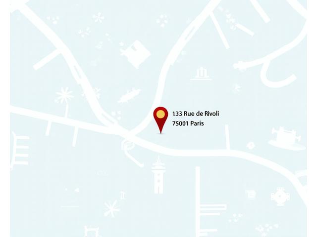 Carte de Paris, indiquant notre agence au 123 Rue de Rivoli, 75001 Paris