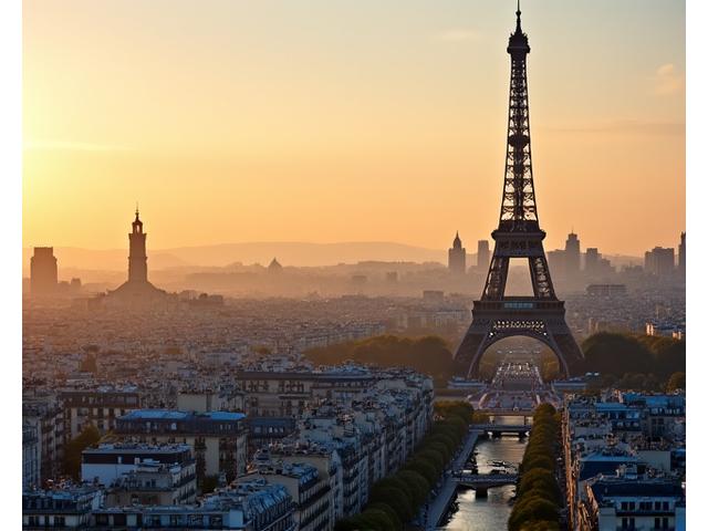 Vue emblématique de Paris avec la Tour Eiffel