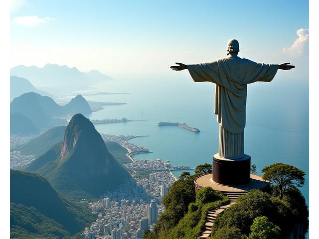 Statue du Christ Rédempteur surplombant Rio de Janeiro