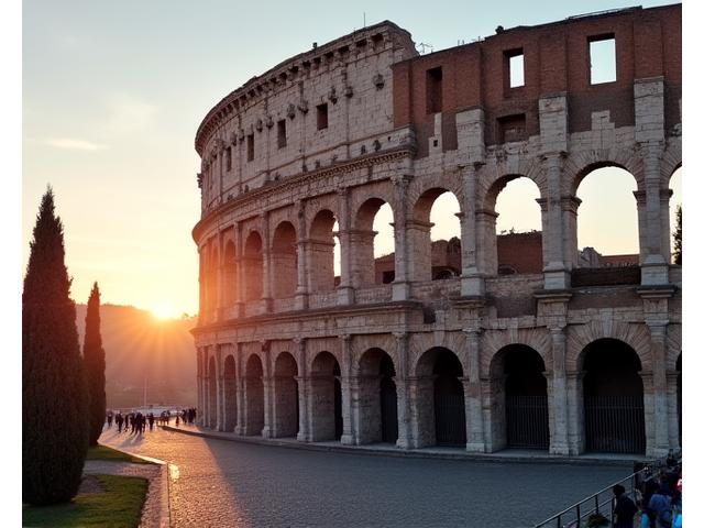 Colisée de Rome au lever du soleil